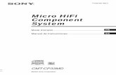 Micro HiFi Component System - minidisc.org · Micro HiFi Component System 4-228-581-22(1) ©2000 Sony Corporation CMT-CP33MD Mode d’emploi Manual de Instrucciones FR ES