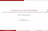 Programación Lineal: Sensibilidaditesm.mx CCIR / Matem aticas Programaci on Lineal: Sensibilidad euresti@itesm.mx 1 / 19 Sensibilidad Sensibilidad ElAn alisis de Sensibilidadse relaciona