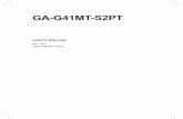 GA-G41MT-S2PT - download.gigabyte.usdownload.gigabyte.us/FileList/Manual/mb_manual_ga-g41mt-s2pt_e.pdf · - 5 - GA-G41MT-S2PT Motherboard Layout Box Contents GA-G41MT-S2PT motherboard