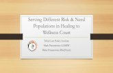 Serving Different Risk & Need Populations in HWC Different Risk and Need... · Serving Different Risk & Need Populations in Healing to Wellness Court Tribal Law Policy Institute ...