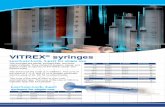 VITREX syringes - Vitrex Medical · VITREX® syringes Luer/Luer-Lock, 3-part for single use The syringes are sterile, pyrogen-free, non-toxic, made of plastic. They consist of a piston,