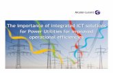 The importance of integrated ICT solutions for Power ... Antheunisse.pdf · for Power Utilities for improved operational efficiencies. ... SDH Ethernet over SDH IP ... Alcatel-Lucent