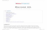 Macramé 101 - Kaz vs Wildkazvswild.com/wp-content/uploads/2015/04/knots-macrame-101.pdf · Macramé 101 Written By: Sherri Haab PARTS: Cotton yarn (1) 4-ply worsted weight. Corrugated