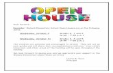 Dear Parents, : Wyland Elementary School Open Houses are ... · Reminder: Wyland Elementary School Open Houses are on the following dates: Wednesday, October 4 Grades K, 1 and 2 ...