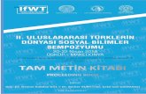 BİLDİRİ TAM METİN KİTABI - symposium-ifwt.orgsymposium-ifwt.org/wp-content/uploads/2018/10/TAM-METİN-KİTABI-1.pdf · ÜR Türklerin Dünyası Enstitüsü (Institut für die