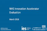 NHS Innovation Accelerator Evaluation · How is the NIA and its innovations impacting healthcare? Wider impact ... NHS, with a reported ROI of 300% in one case study £1.9M cash releasing