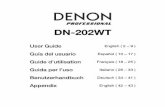 DN-202WT User Guide - smhttp-ssl-66277.nexcesscdn.net · 2 User Guide (English) Introduction DN-202WT is a wireless audio transmitter with professional-grade audio outputs. In conjunction
