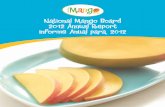 National Mango Board 2012 Annual Report Informe Anual para ... · El verano pasado nuestro plan de comunicaciones en casos de crisis fue sometido a la más rigurosa de las pruebas.