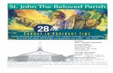 St. John The Beloved Parish - sjbde.org · 7:30 Mr. & Mrs. Anthony M. Peco ... No Job Too big No Job Too Small Paul Sheridan ... WILMINGTON, DE 9808 J. Michael Fay, DDS PA.
