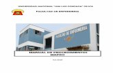 MANUAL DE PROCEDIMIENTOS MAPRO · universidad nacional “san luis gonzaga” de ica facultad de enfermeria 2018 manual de procedimientos oficina de ...