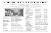 CHURCH OF SAINT MARK · CHURCH OF SAINT MARK 3rd Sunday in Ordinary Time January 22, 2017 Fr. Paul Spellman, Pastor Fr. Michael Tang, In Residence Deacon Joseph Girard