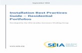 Installation Best Practices Guide – Residential Portfolios · 2 | ... Doug Jones of TerraGen Solar ... A Contractor should create and maintain a health and safety manual which establishes