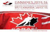 Canada’s 2013-14 · media guide / guide de presse Canada’s 2013-14 ... Entraîneur en patinage Marc Power Ottawa, ... Series/Série midget Sherwood Park Arena Sherwood ...