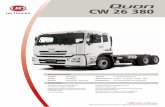 CW 26 380 - dealer.volvotrucks.com.au · Description Full electronically controlled EBS system with aluminium air tanks, automatic adjusting, taper roller drum brakes, 4 channel ABS,