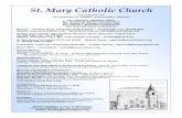 St. Mary Catholic Church · St. Mary Catholic Church FOUNDED IN 1795 310 SOUTH ROYAL STREET • ALEXANDRIA, VIRGINIA Rev. Edward C. Hathaway, Pastor Rev. Nicholas R. Barnes, Parochial