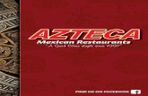 Azteca Menu Design - azteca1mexicanrestaurantqc.com · MIXED FAJITAS Grilled chicken and steak with onions, tomatoes, and bell peppers. Served with guacamole salad, sour cream, Mexican