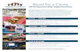Revel for a Cause · Program Revel with a Cause Partner $10,000 Associate $5,000 Friend $2,500 Food & Beverage Sponsor (in kind donation) VIP Reception, Table & Complimentary Tickets