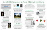 Celebrate Summer at Your State Arboretum - virginia.edu · 1758 Ext. 246 or fosaevents@virginia.edu 2018 ... kids to enjoy me outdoors. Camps include exploraon, hands-on acvies, cras,