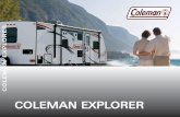 COLEMAN EXPLORER - Dutchmen RV – Manufacturer of Travel ... · Coleman kitchens include a Norcold 6-cubic foot refrigerator, range with standard oven, microwave, and double bowl