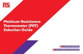 Platinum Resistance Thermometer (PRT) Selection Guide · Characteristic PTC resistance Thermovoltage NTC resistance ... A Pt100 B 4mm 90mm 1m Teflon® insulated 4 Wire 123-5610 -