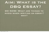 Aim: What is the DBQ ESSAY? - GLOBAL HISTORYnorthsidechirico.weebly.com/uploads/2/3/1/8/23187026/dbqessay... · Basic Characteristics of DBQ: PART A SHORT ANSWERS Document 9 Source: