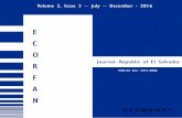 Volume 2, Issue 3 July December - 2016 - ECORFAN · Salvador, Volume 2, Issue 3, July-December 2016, is a journal edited semestral by ECORFAN. San Quentin Avenue, Apartment R 1-17