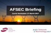 AFRICA UTILITIES TECHNOLOGY COUNCIL - afsec-africa.org CV-AUTC... · Miguel Sanchez-Fornie –Spain - TBC 16. 2017 Awards 17 NEW AUW “ICT Excellence Award” introduced in 2017