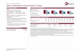 2Q | 30 JUNE 2018 MFS EUROPEAN VALUE EQUITY (USD) · 2 2q | 30 june 2018 mfs ® european value equity (usd) for investment professional and institutional use only mfsi.aeev.usd.fs.