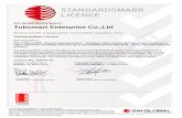 Tubomart Enterprise Co.,Ltd Certificate SAI Global... · ISO 17484-1:2006 - Plastics piping systems - Multilayer pipe systems for indoor gas installations with a maximum operating