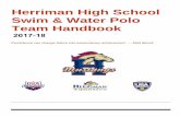 Herriman High School Swim & Water Polo Team Handbook · Herriman High School Swim & Water Polo Team Handbook 2017-18 Persistence can change failure into extraordinary achievement.