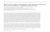 Bird Communities and Habitat as Ecological Indicators of ... · Bird Communities and Habitat as Ecological Indicators of Forest Condition in Regional Monitoring ... the advantage