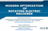 MODERN OPTIMIZATION OF ROTATING ELECTRIC MACHINES · Place of Birth: V¨ocklabruck, Austria ... Dipartimento di Energia, Italy Invited by: ... Multi-physics aspects thermal, rotor