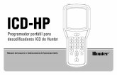 ICD-HP - Hunter Industries · 5 Componente Pieza Descripción 1 ---- Programador.ICD-HP 2 177600 Interfaz.de.programación 3 180504 Cable.de.programación.de.6'.(2.m).con.conectores