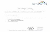 City of Bunbury Council Notice of Agenda Briefing and Minutes/Archives 2018... · 13 November 2018 Agenda – Council Meeting Page 6 City of Bunbury Council Notice of Meeting The