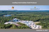 Leading Intermediate Gold Producer · 3 Cautionary Statements ... Robert Chausse Chief Financial Officer Renaud Adams President and Chief Executive Officer. 5 Transaction Highlights