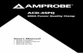 ACD-45PQ - Farnell element14 · • Manual d’Uso • Manual de uso ACD-45PQ 600A Power Quality Clamp. ACD-45PQ 600A Power Quality Clamp Users Manual ... 1 ACD-45PQ 600A Power Quality