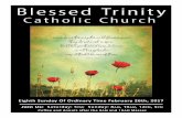 Eighth Sunday Of Ordinary Time February 26th, 2017 · February 26th, 2017 Blessed Trinity Catholic Church — Page 4 If you or a member of your family would like to be on the prayer