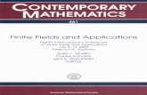 CONTEMPORARY MATHEMATICS - American Mathematical … · CoNTEMPORARY MATHEMATICS 461 Finite Fields and Applications Eighth International Conference ... lVELISSE M. RUBIO, GARY L.