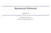 Numerical Methods - Lecture 7 - University of Pittsburghnjc23/Lecture7.pdf · Integration Di erentiation Roots Optimization Adaptive Rejection Sampling Example - Numerical Integration