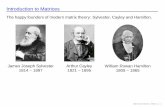 Introduction to Matrices - ucd.ie 1 - Matrices and Vectors - Slides.pdf · Introduction to Matrices The happy founders of modern matrix theory: Sylvester, Cayley and Hamilton. James