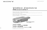 Video Camera Recorder - docs.sony.com · Com a sua Handycam, estará bem equipado para capturar ... estará a produzir montagens pesonalizadas de vídeo doméstico para desfrutar
