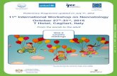 October 27 -31 , 2015 T Hotel, Cagliari, Italy - unica.it · 11th. International Workshop on Neonatology October 27. th-31. st, 2015 T Hotel, Cagliari, Italy. From the womb to the