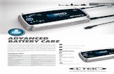 ADVANCED BATTERY CARE - ctek.com · CTEK M300 25A ADVANCED BATTERY CARE M300 is CTEKs powerful charger for boat owners with larger need of quick and effective charging. M300 is temperature