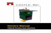 TSM-22 Manual - V 1 - castleusa.com · The Castle model TSM-22 is designed for use on a wide variety of materials. The machine performs well in hardwoods, softwoods, melamine, particleboard