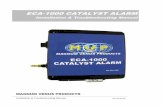 ECA-1000 CATALYST ALARM - mvpind.com · ECA-1000 CATALYST ALARM ... Slide the pickup sensor back up the housing in small increments until alarm stops. (Note: it may take 2-3 strokes