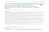 Ethical considerations for children’s participation in ... · onymous in a Delphi study and do not interact with ... Protection Working Group or CPWG), scanning rele-vant organization