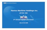 Navios Maritime Holdings Inc.library.corporate-ir.net/library/18/187/187110/items/329945... · – Navios Vega partially financed with the issuance of a convertible bond to the Seller
