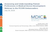Assessing and Understanding Patient Preferences in Medical ... - … · Assessing and Understanding Patient Preferences in Medical Device Development: Webinar to the PCORI Ambassadors.