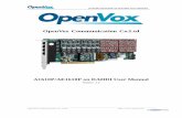 OpenVox Communication Co - Digium · OpenVox Communication Co. LTD. URL: OpenVox Communication Co.Ltd A1610P/AE1610P on DAHDI User Manual ... Elastix® officially certified Features