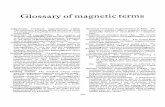 Glossary of magnetic terms - Springer978-94-011-8036-8/1.pdf · Glossary of magnetic terms anhysteretic remanent magnetisation (ARM) The remanence produced during the smooth decay